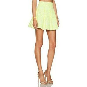 Parker Ember Pleated Mini Skirt in Daffodil